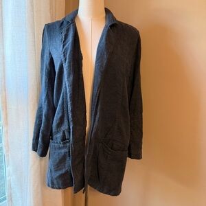 Maeve Linen Blend Tulip Detail Blazer